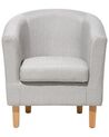 Fabric Armchair with Footstool Grey HOLDEN_702225