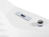 Fehér whirlpool masszázskád LED világítással és Bluetooth hangszóróval 210 x 145 cm MONACO_773629