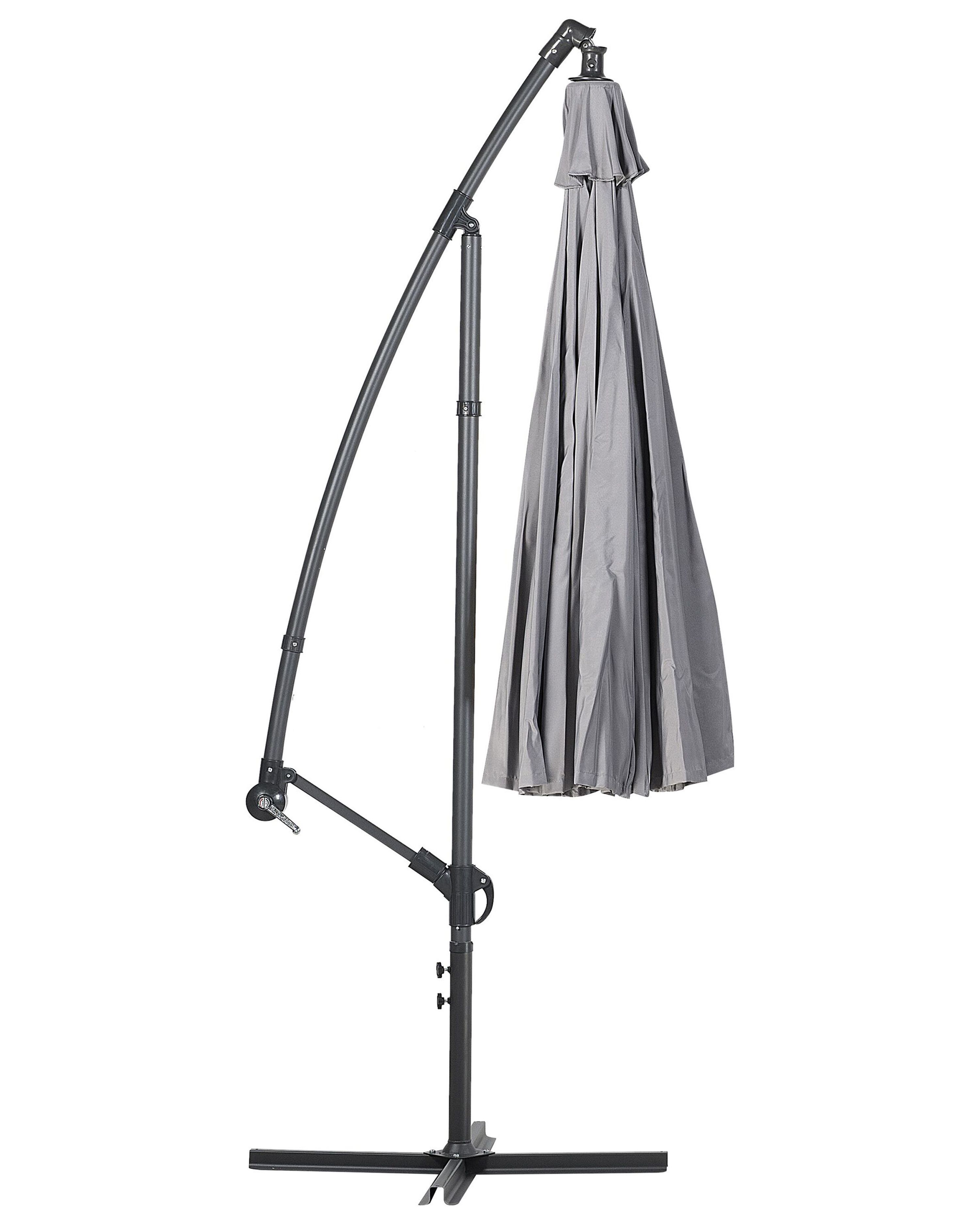 Cantilever Garden Parasol ⌀ 2.68 m Dark Grey CALABRIA II Beliani.co.uk