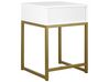 Table appoint blanche / dorée avec tiroir LARGO_790544