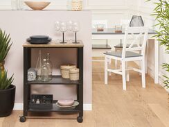 Tarjoiluvaunu musta BOLZANO Tarjoiluvaunu musta BOLZANO