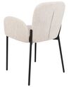Set of 2 Fabric Dining Chairs Beige ALBEE_908162