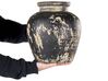 Terakotová dekoračná váza 33 cm čierno-béžová LINDOS_850266