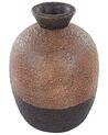 Decoratieve vaas terracotta bruin/zwart 30 cm AULIDA _850389