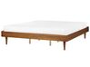 EU Super King Size Bed with LED Light Wood TOUCY_909729