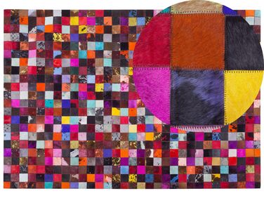 Teppich Kuhfell bunt 160 x 230 cm Patchwork ENNE