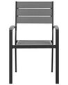 Conjunto de 4 cadeiras de jardim em cinzento escuro PRATO_741529
