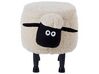Fabric Storage Animal Stool Beige SHEEP_852404