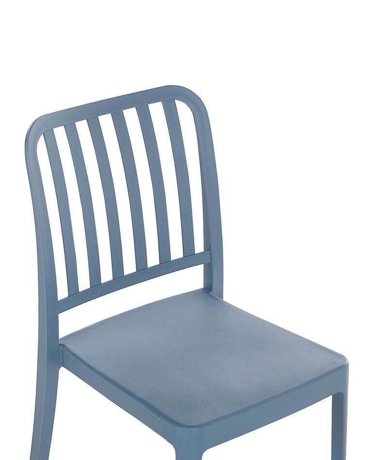 Gartenstuhl Kunststoff blau 4er Set SERSALE Beliani.at