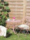 Tavolo da giardino in metallo rosa rotondo 70 cm ALBINIA_836135