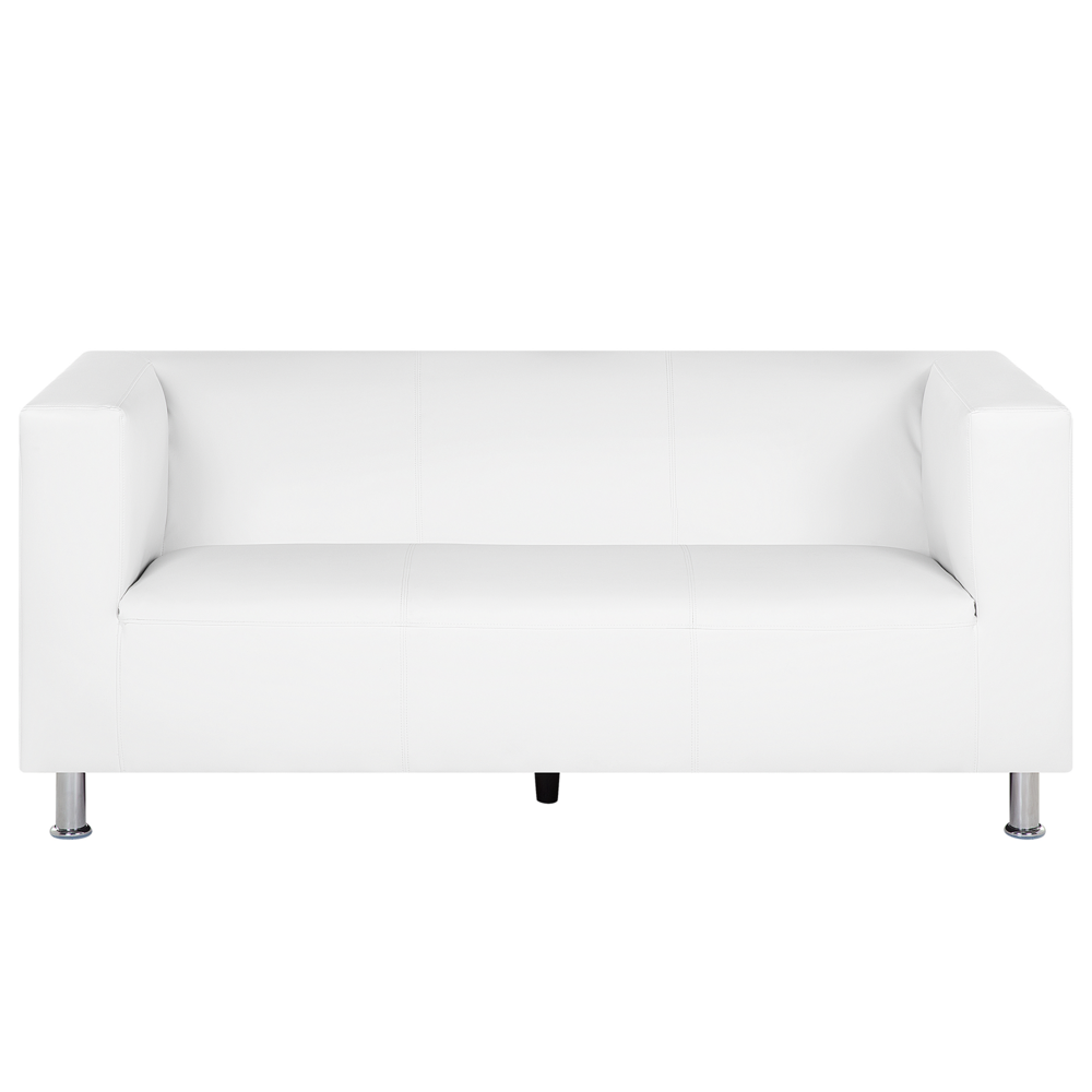 Sofa 3-osobowa ekoskóra biała FLORO