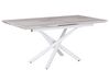 Extending Dining Table 160/200 x 90 cm Marble Effect with White MOIRA_811238