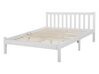 Wooden EU Double Size Bed White FLORAC_754676