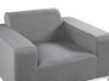Lounge Set Polsterbezug grau / weißes Gestell 5-Sitzer ROVIGO_784935