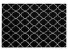 Tapis en viscose noire au motif marocain argenté 140 x 200 cm YELKI _762440