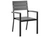 Table de jardin grise et 6 chaises en aluminium COMO_741497
