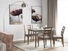 Divatos étkezőszék szett egy asztallal és négy székkel barna és szürke színben 118 cm MODESTO_696614
