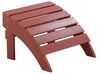 Garden Chair with Footstool Red ADIRONDACK_809686