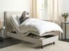 Fabric EU Single Adjustable Bed Beige DUKE II_910512