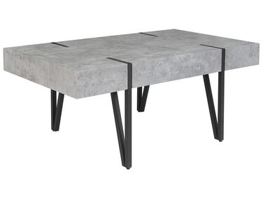 Tavolino legno chiaro e nero 60 x 100 cm ADENA