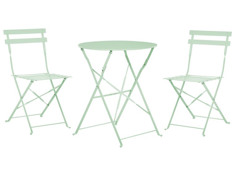 Caféset av bord och 2 stolar mintgrön FIORI_804833