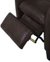 Faux Leather Recliner Chair Brown ROYSTON_710298