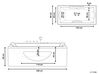 Whirlpool Bath with LED 1800 x 800 mm White HAWES_808422