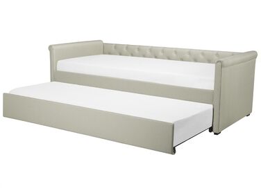 Rozkladacia posteľ 90 x 200 cm béžová LIBOURNE