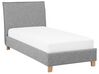Fabric EU Single Size Bed Grey SENNEZ_713981