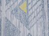 Teppich grau-gelb 80 x 150 cm geometrisches Muster Kurzflor KARGI_755453