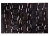 Kožený patchworkový koberec 140 x 200 cm hnědý AKSEKI_764600