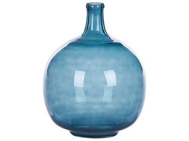 Glass Decorative Vase 31 cm Blue CHAPPATHI