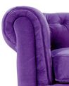 Fotel welurowy fioletowy CHESTERFIELD_705690
