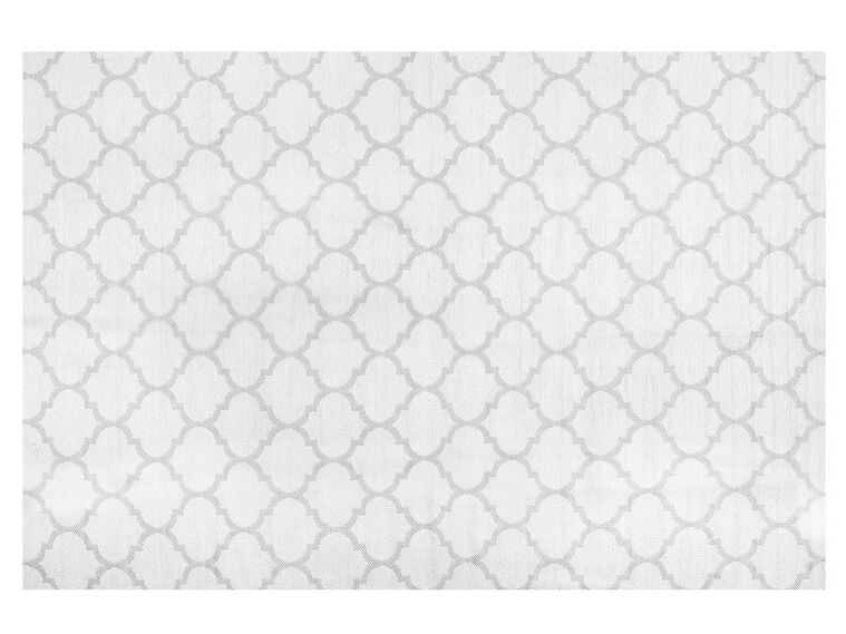 Outdoor Teppich grau 140 x 200 cm marokkanisches Muster zweiseitig Kurzflor AKSU_739086