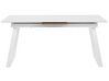 Rozkladací jedálenský stôl 160/200 x 90 cm biela/svetlé drevo KALUNA_757682