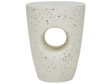 Table d'appoint blanche effet terrazzo EDOLO