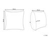 Sametový polštář se střapci geometrický vzor 45 x 45 cm béžový SANTOLINA_838344