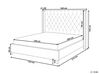 Zamatová posteľ 140 x 200 cm béžová LUBBON_899025