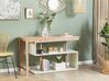 Convertible Desk with Bookshelf 120 x 45 cm Light Wood and White CHANDLER_817698