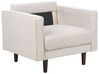 4 Seater Fabric Living Room Set Beige NURMO_896190