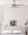 Crystal Ceiling Fan with Light Silver HUAI_792479