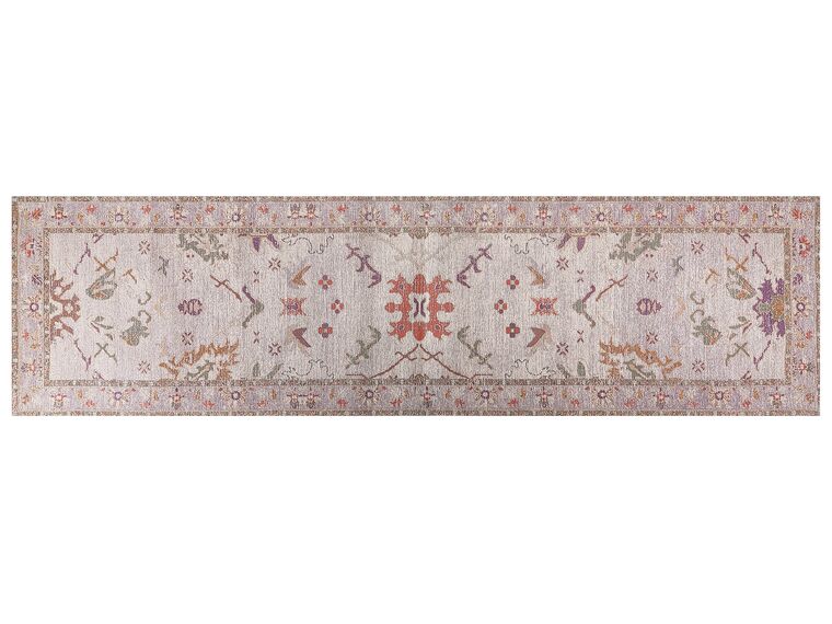 Bavlněný koberec 80 x 300 cm béžový YANOBA_853708