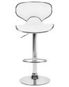 Set of 2 Faux Leather Swivel Bar Stools White CONWAY_743447