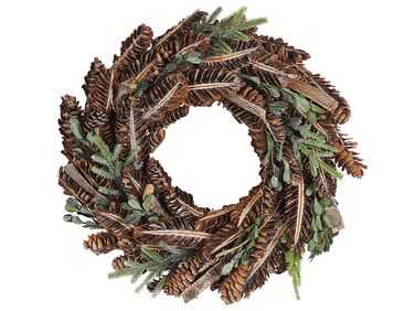 Christmas Wreath ⌀ 35 cm Brown KAAVI