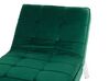 Chaise longue de terciopelo verde esmeralda/plateado LOIRET_776189