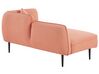 Right Hand Boucle Chaise Lounge Peach Pink CHEVANNES_819578