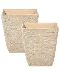 Kukkaruukku beige 39 x 39 cm 2 kpl DELOS Kukkaruukku beige 39 x 39 cm 2 kpl DELOS
