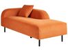 Left Hand Velvet Chaise Lounge Orange LE CRAU_843264