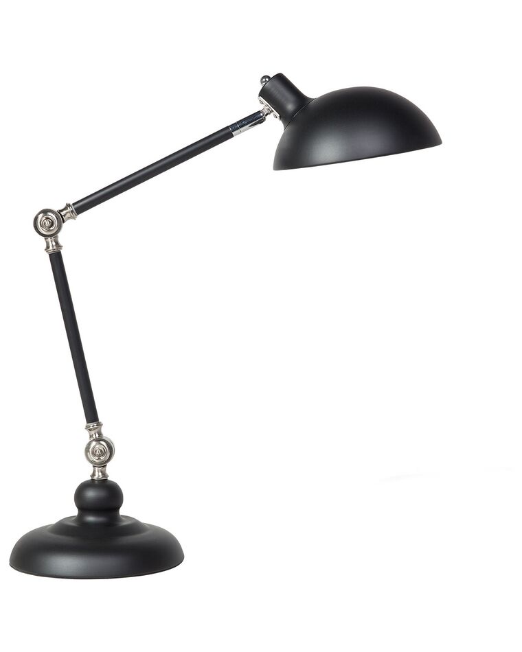 Lámpara de mesa de metal negro/plateado 80 cm MERAMEC_550531