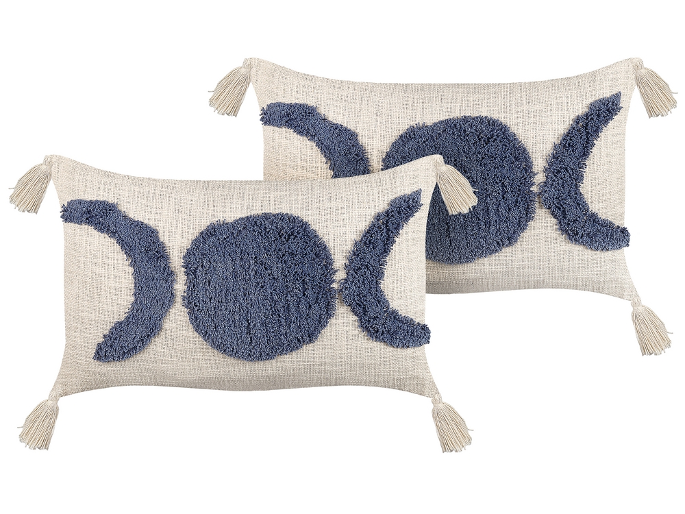 Rechteckiges Kissen aus Wolle und Baumwolle (30x50 cm) Meral 